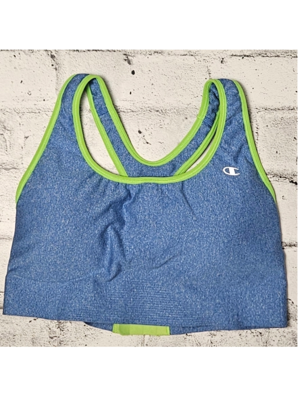 Champion Blue Green Racerback Sports Bra Medium Padded Activewear